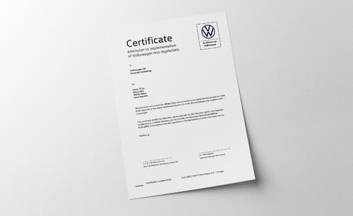 VW Certifikace pro materiálové testy I. náhled VW Certifikace pro materiálové testy I. náhled